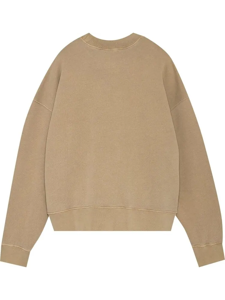 Толстовка Palm Angels GD Curved Logo Crewneck 'Beige/Black' — изображение 2 из 2, загар