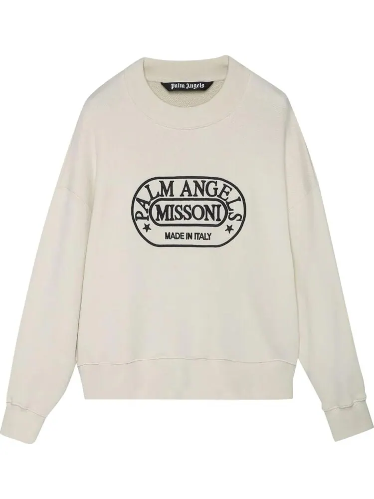 Толстовка Palm Angels x Missoni Heritage Crew 'Off White' — изображение 1 из 2, бежевый