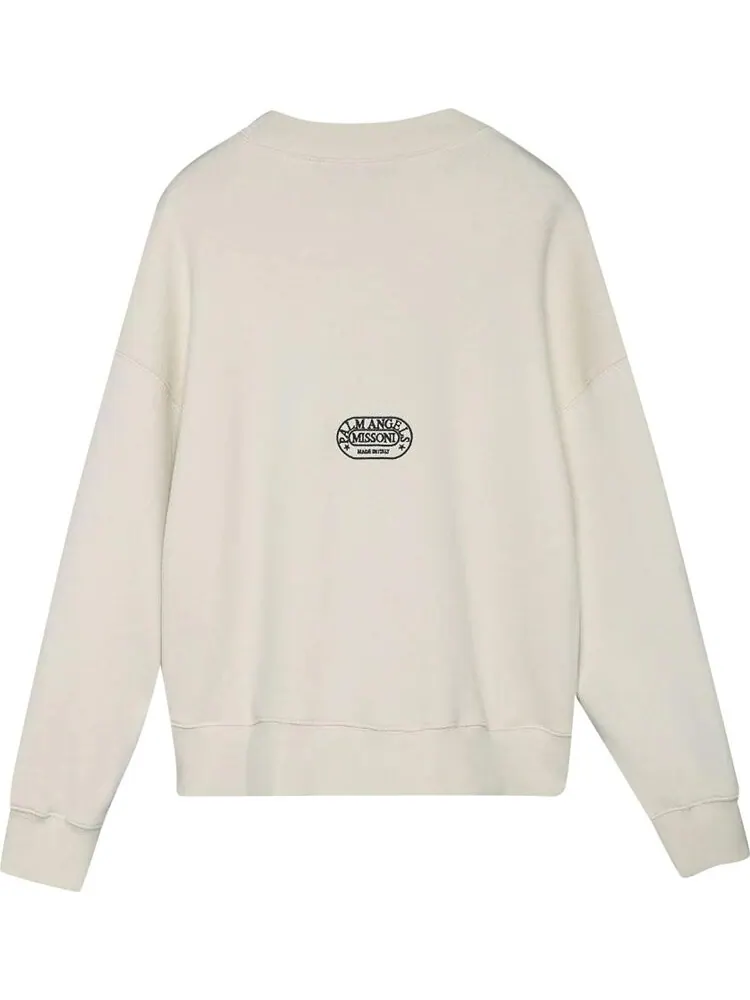 Толстовка Palm Angels x Missoni Heritage Crew 'Off White' — изображение 2 из 2, бежевый