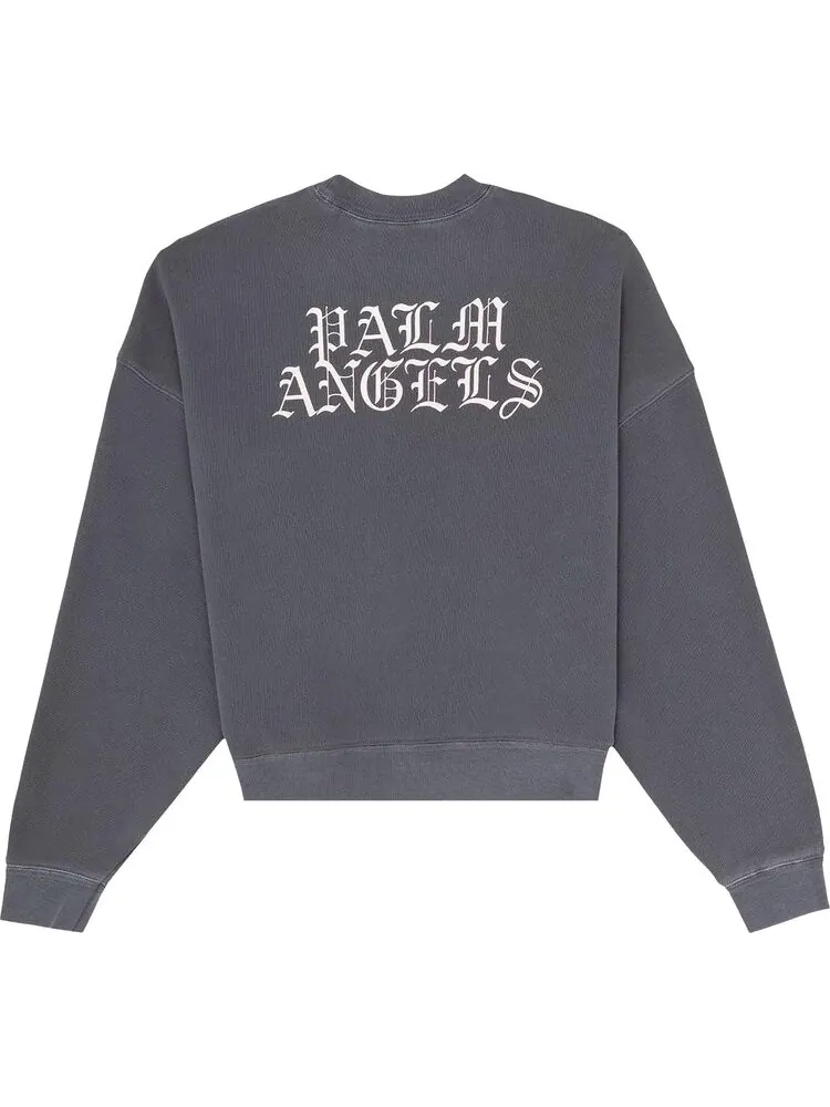 Толстовка Palm Angels Burning Head Crewneck 'Black/Yellow' — изображение 2 из 2, черный