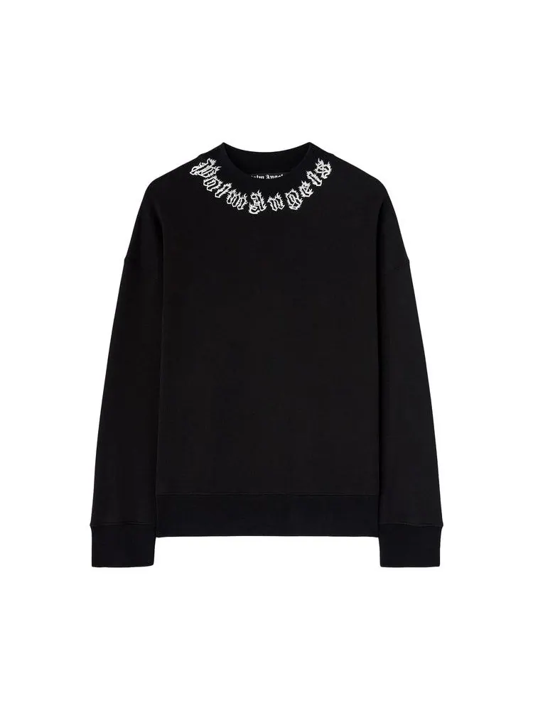 Свитер Palm Angels Neck Logo Crew — изображение 1 из 1, черный/белый