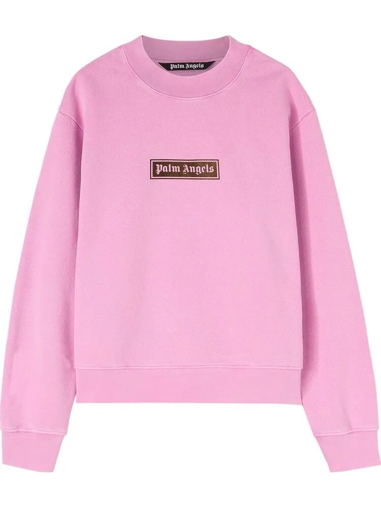Толстовка Palm Angels GD Box Logo Crew 'Fuchsia/Black' — изображение 1 из 1, розовый
