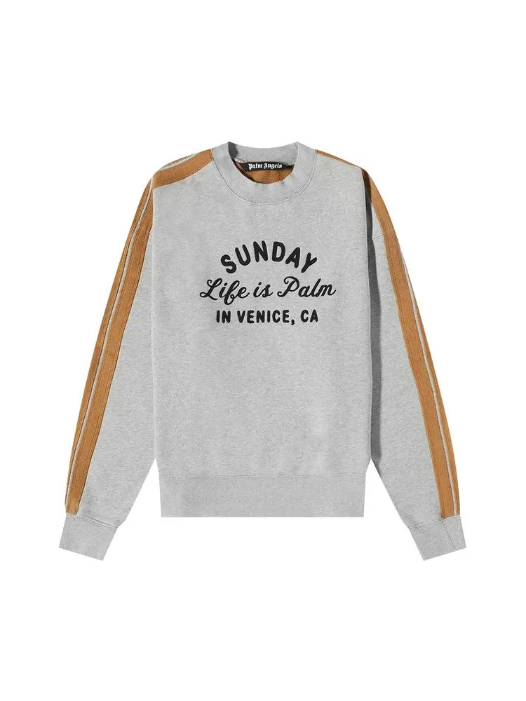 Свитер Palm Angels Sunday Crew — изображение 1 из 1, серый/черный