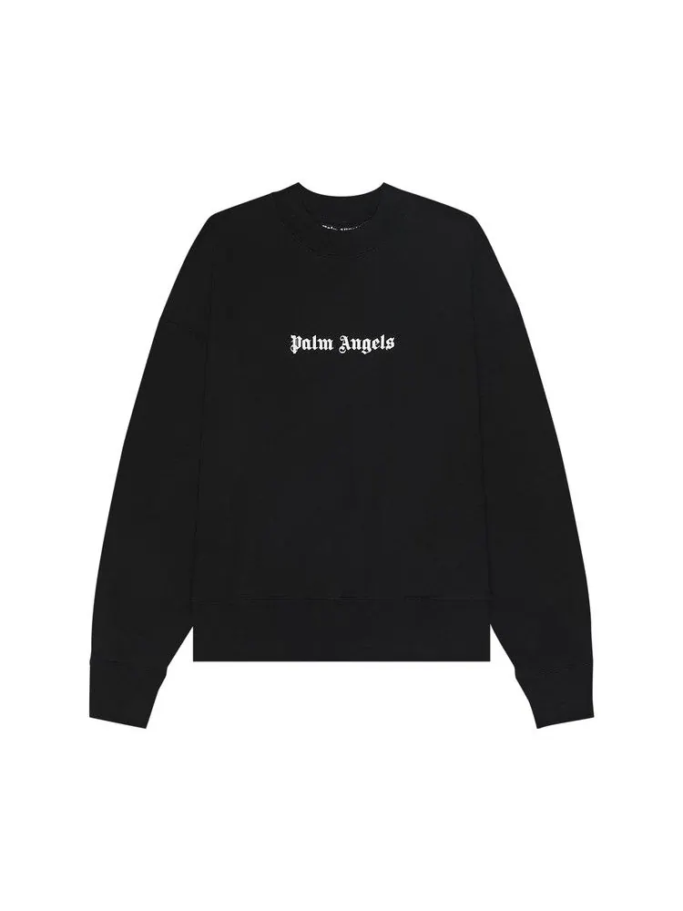 Свитер Palm Angels Classic Logo Crewneck — изображение 1 из 2, черный/белый