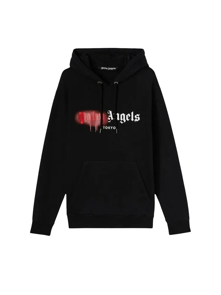 Худи Palm Angels Tokyo Sprayed 'Black' — изображение 2 из 2, черный