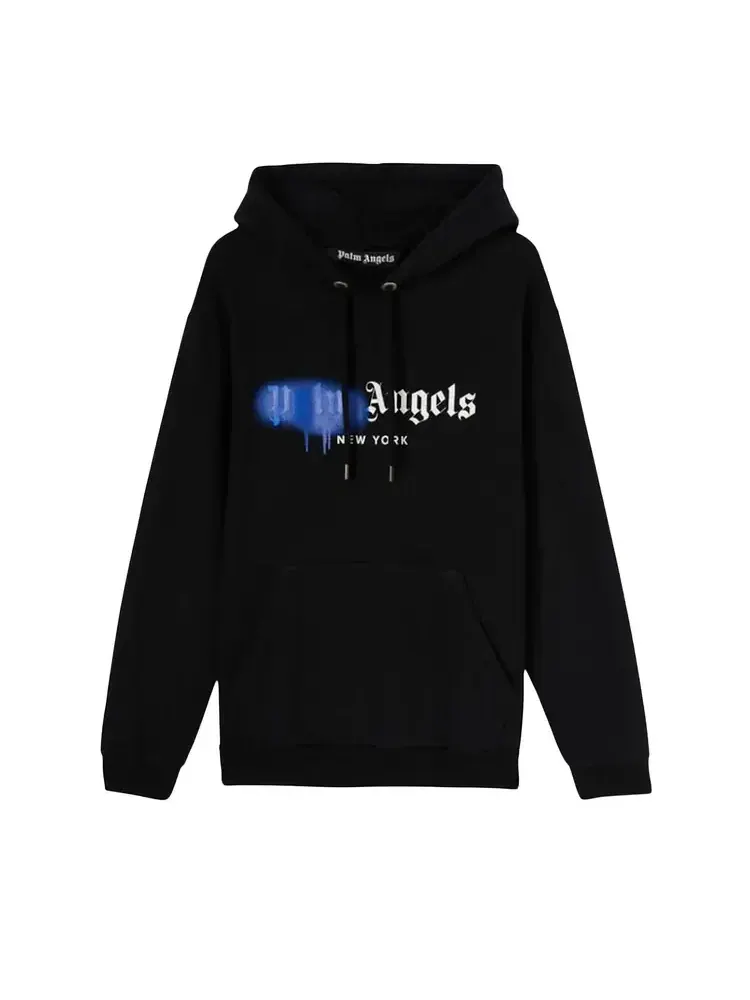 Худи Palm Angels New York Sprayed Hoodie — изображение 1 из 1, черный