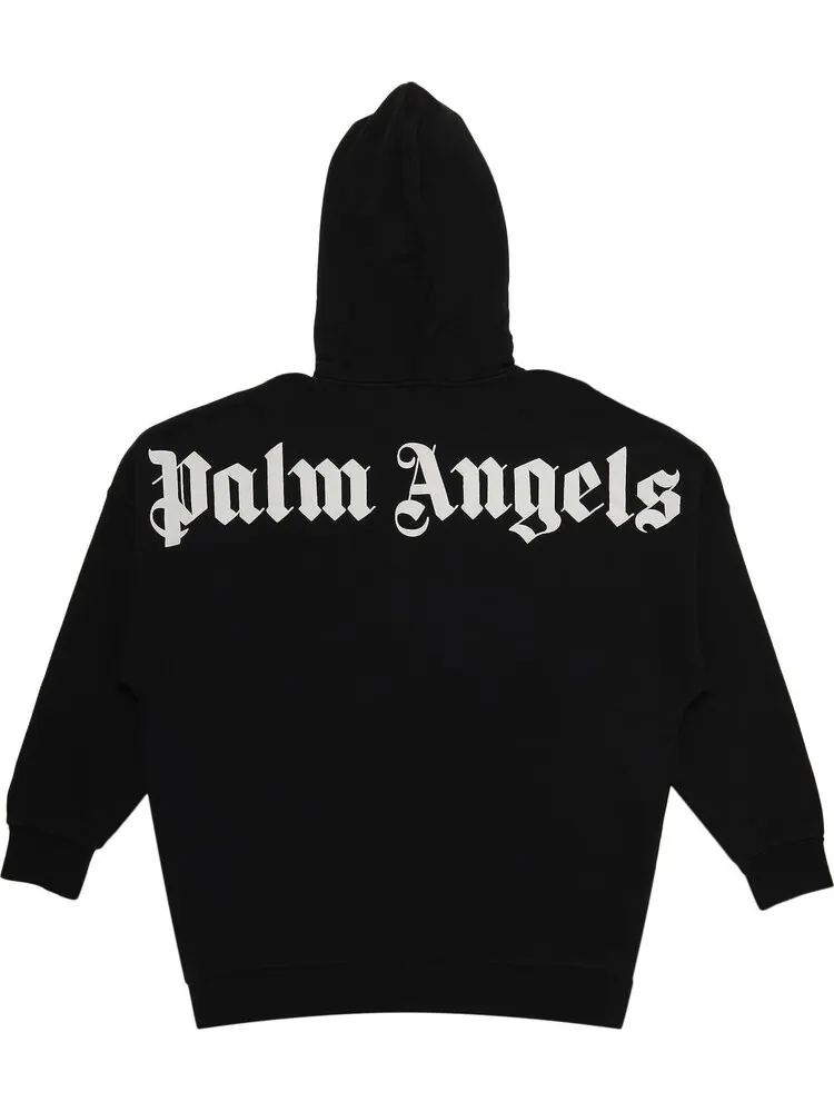Худи Palm Angels Classic Logo Over Hoodie 'Black/White' — изображение 2 из 3, черный