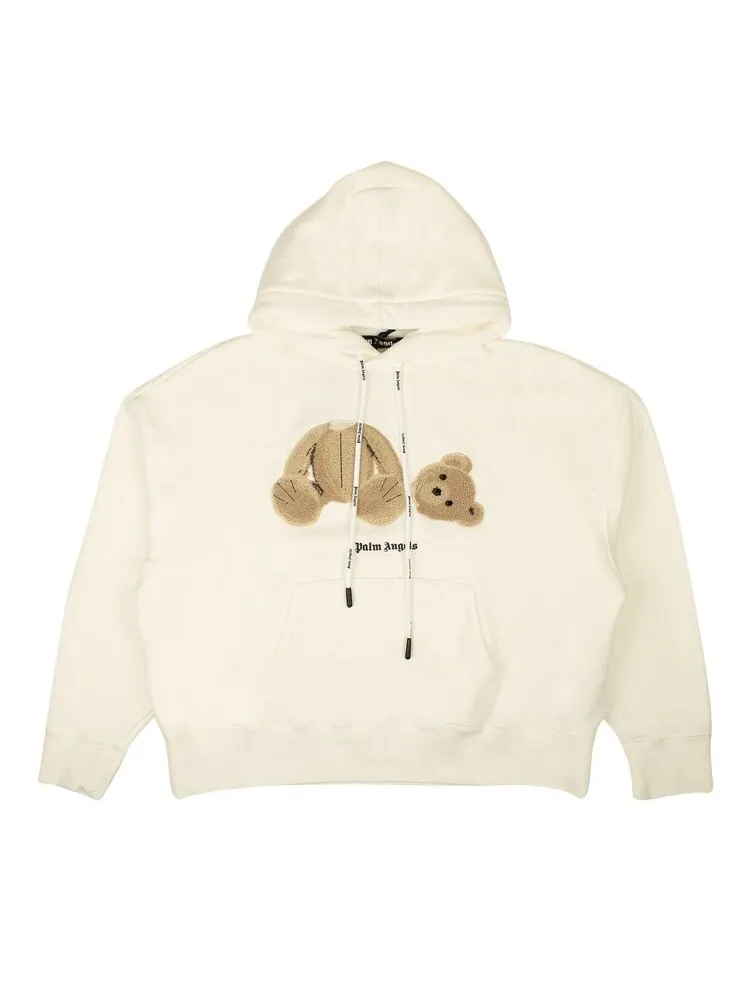 Худи Palm Angels PA Bear Hoody 'White/Brown' — изображение 1 из 3, белый