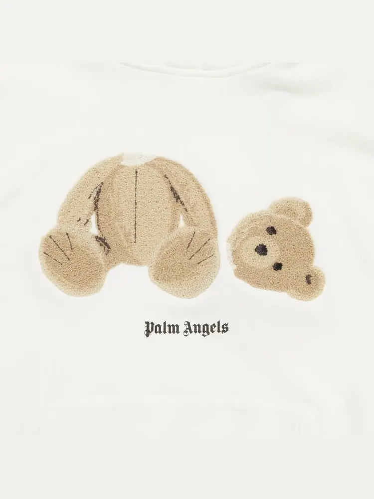 Худи Palm Angels PA Bear Hoody 'White/Brown' — изображение 3 из 3, белый