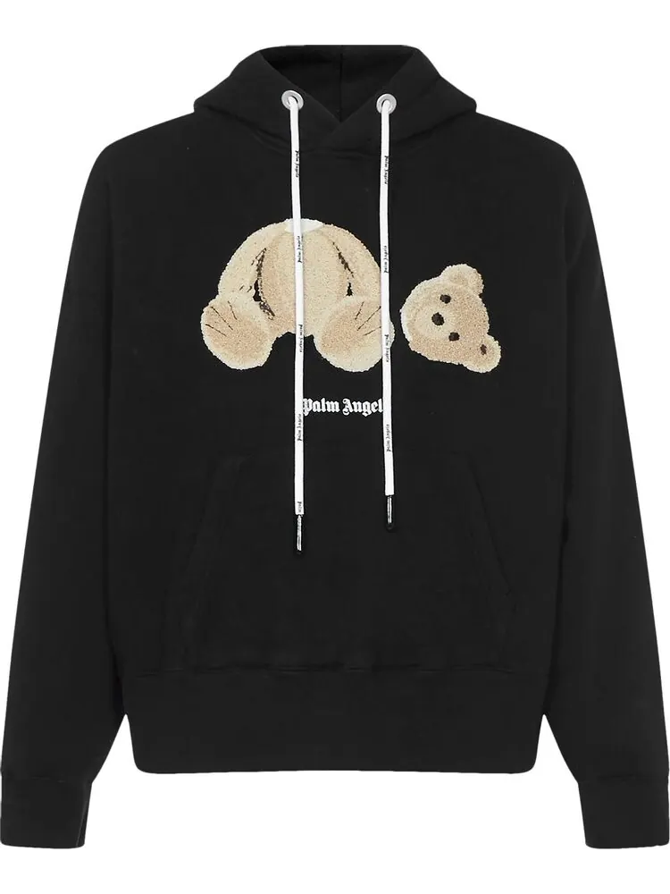 Худи Palm Angels Bear Hoodie 'Black/Brown' — изображение 1 из 2, черный