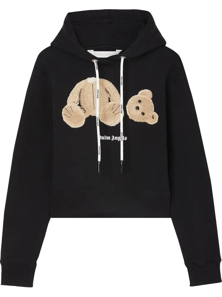 Худи Palm Angels Bear Hoodie 'Black/Brown' — изображение 1 из 1, черный