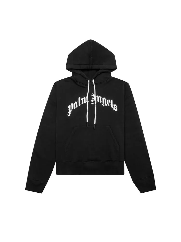 Худи Palm Angels Curved Logo Hoodie — изображение 1 из 2, черный