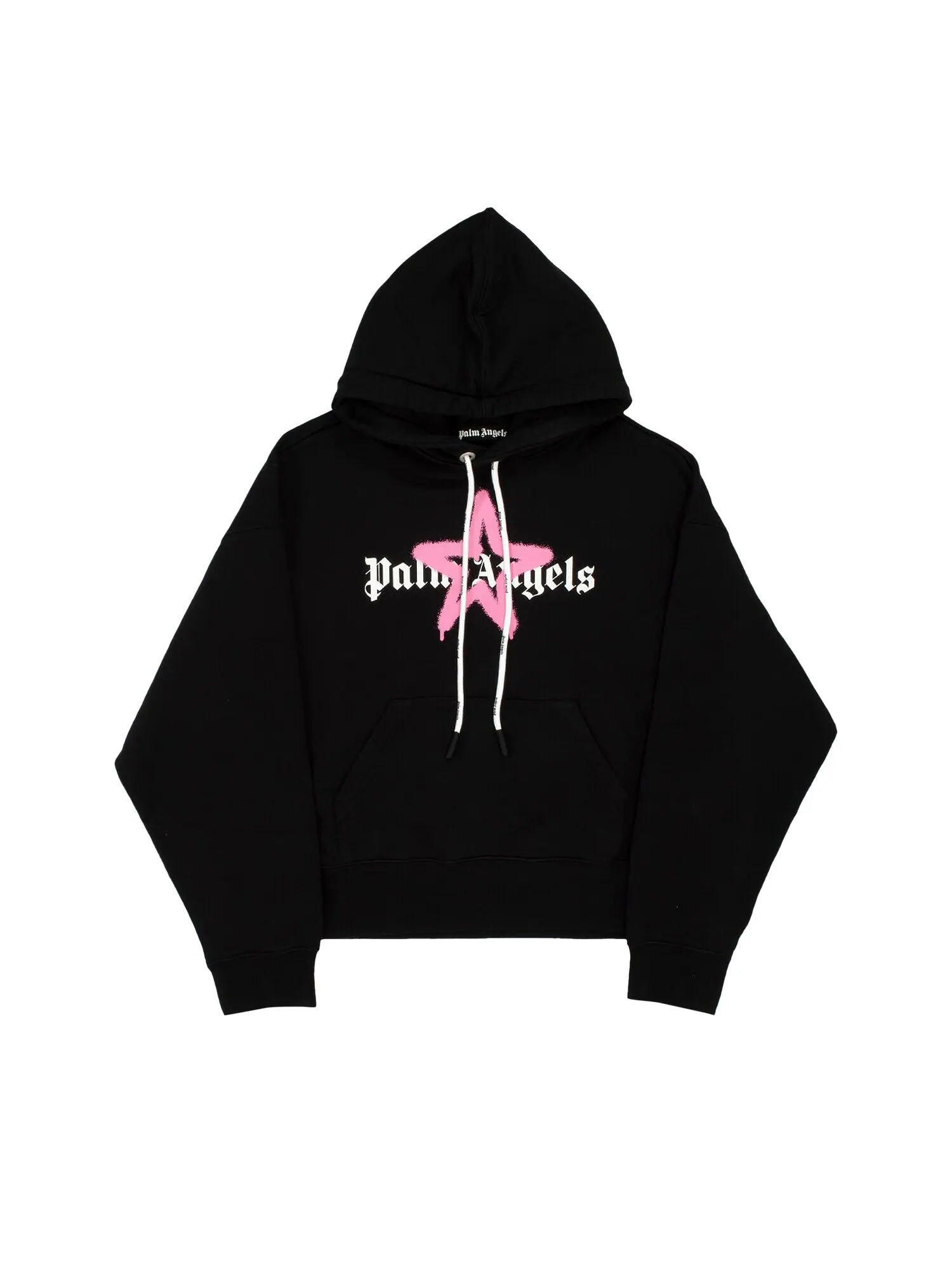Толстовка с капюшоном Palm Angels Star — изображение 1 из 1, черный/розовый