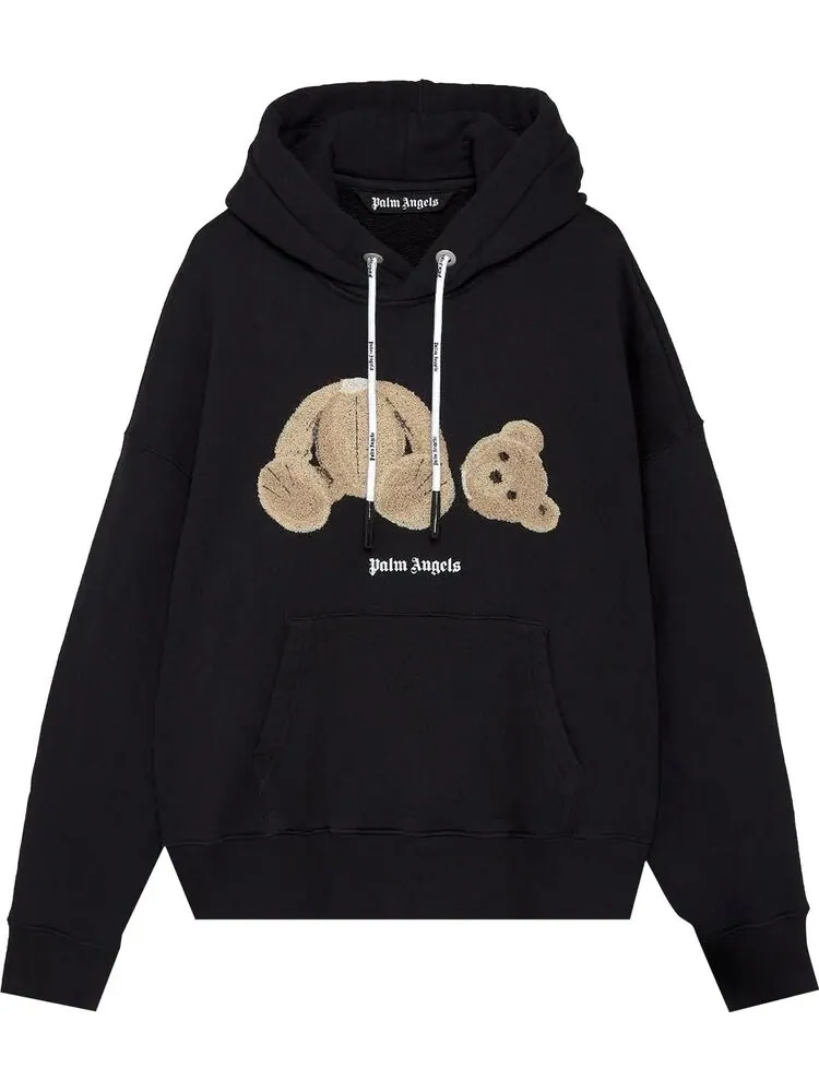Худи Palm Angels Bear Hoodie 'Black/Brown' — изображение 1 из 2, черный