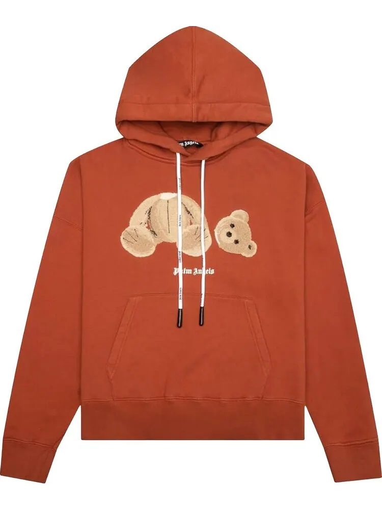 Худи Palm Angels PA Bear Hoodie 'Red/Brown' — изображение 1 из 2, красный