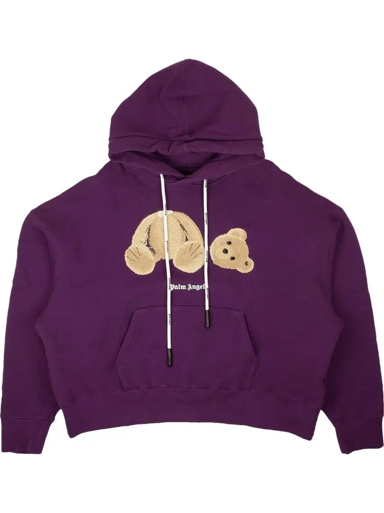 Худи Palm Angels Bear Hoodie 'Purple/Brown' — изображение 1 из 2, фиолетовый