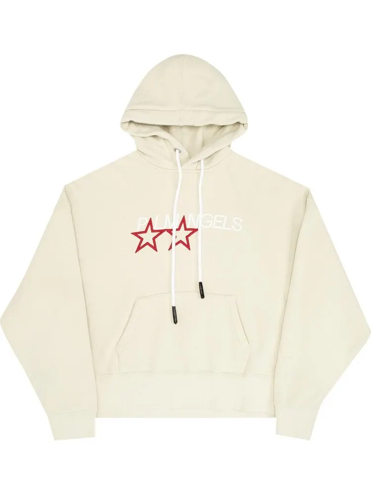 Худи Palm Angels Racing Star Hoodie 'Light Grey' — изображение 1 из 1, серый