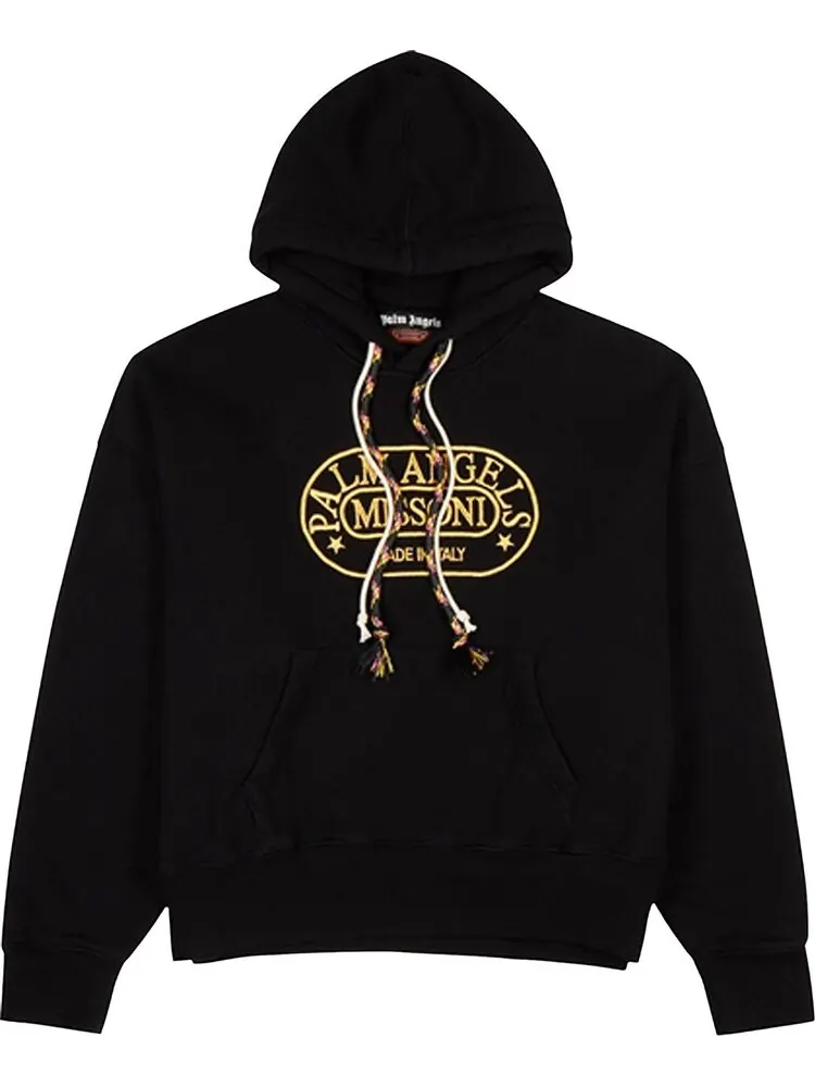 Худи Palm Angels x Missoni Heritage Hoodie 'Black/Yellow' — изображение 1 из 1, черный