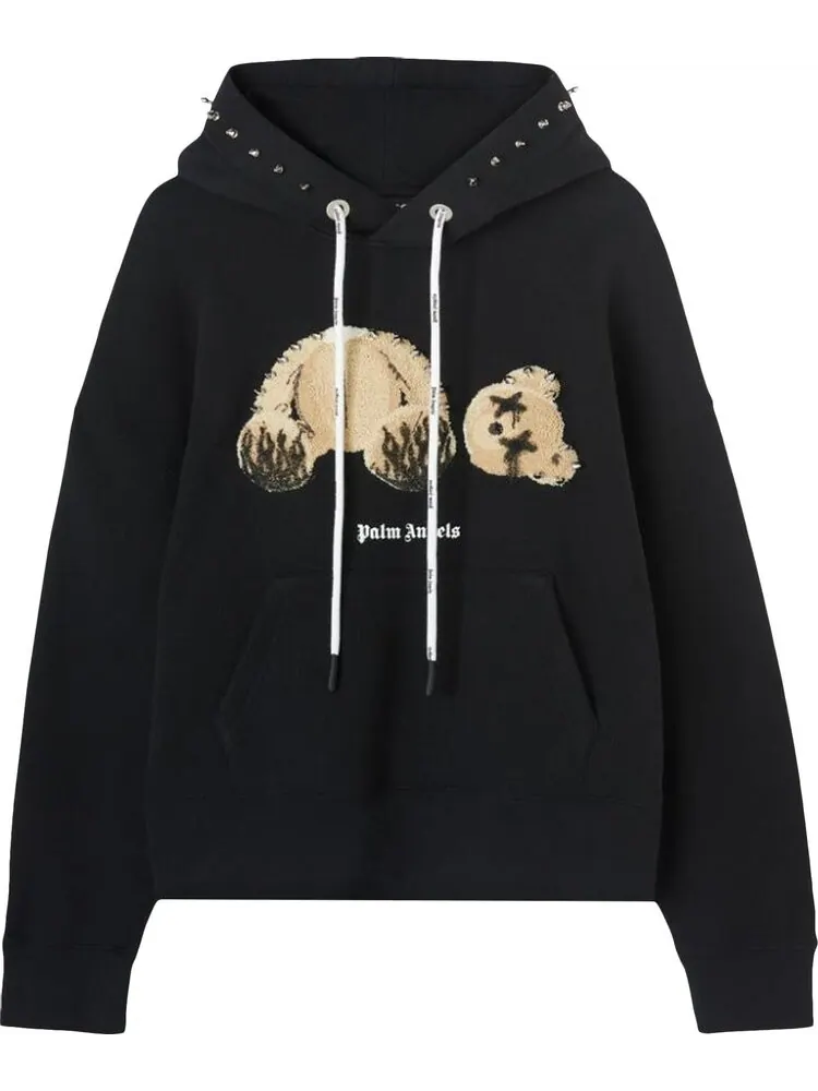 Худи Palm Angels PA Punk Bear Hoody 'Black/Brown' — изображение 1 из 1, черный