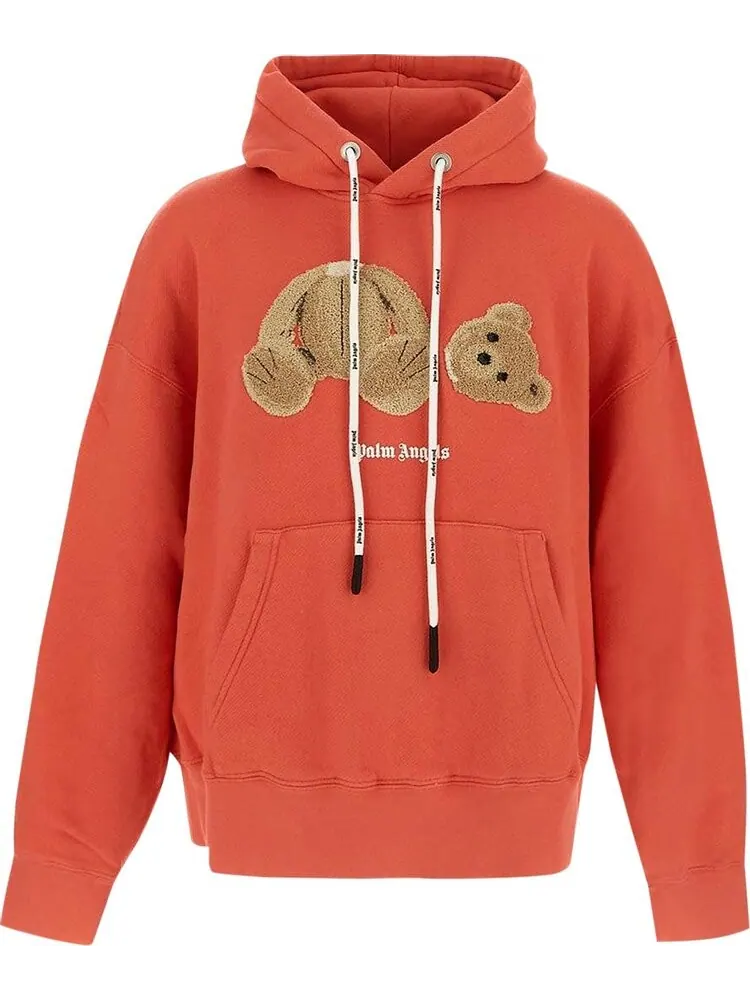 Худи Palm Angels PA Bear Hoody 'Coral/Brown' — изображение 1 из 1, розовый