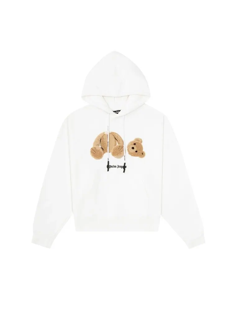 Худи Palm Angels Palm Angels Bear Hoodie 'White/Brown' — изображение 1 из 2, белый