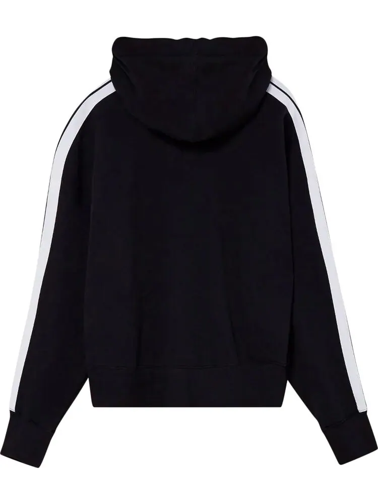 Худи Palm Angels Fleece Track Hoodie 'Black/White' — изображение 2 из 2, черный