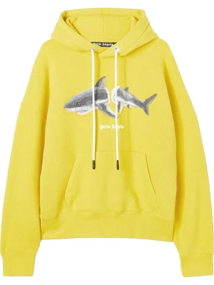 Худи Palm Angels Shark Hoodie 'Yellow/Grey' — изображение 1 из 1, желтый