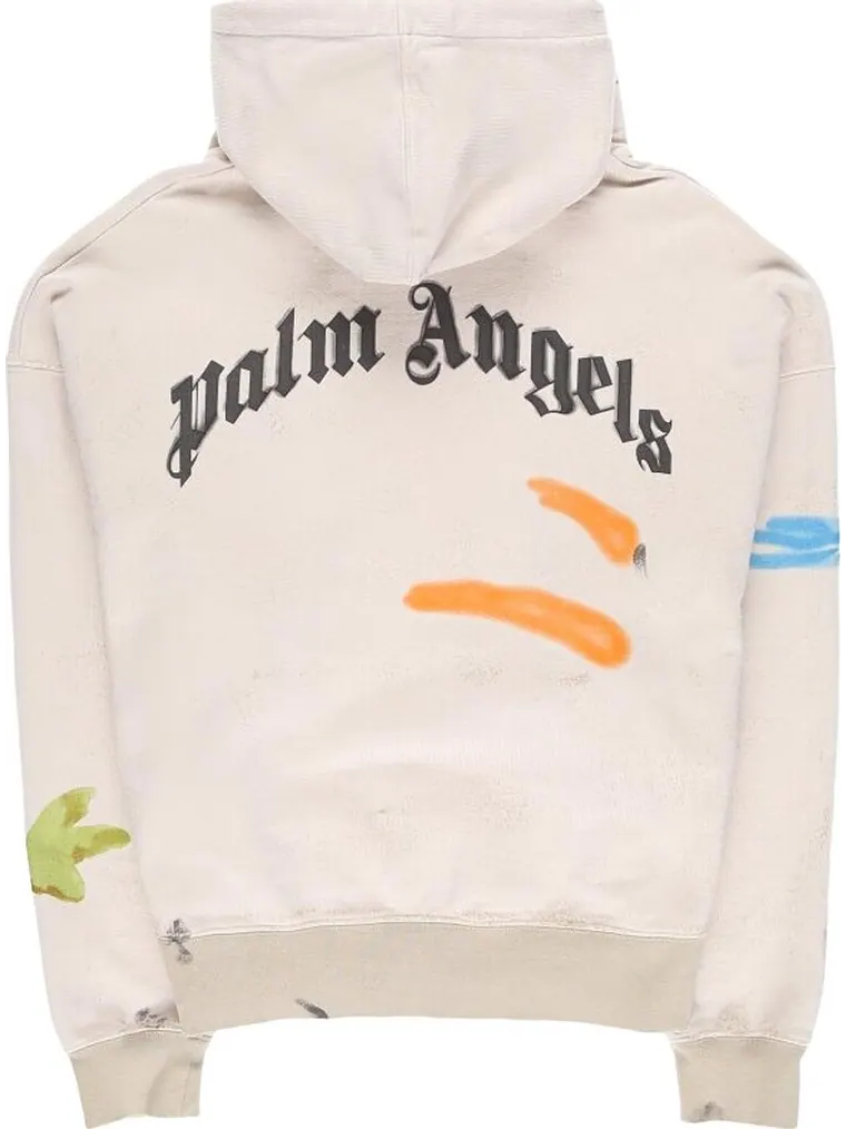 Худи Palm Angels Palm Neon Hoodie 'Off White/Multicolor' — изображение 2 из 2, бежевый