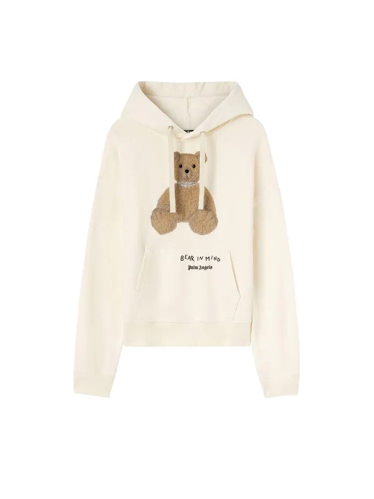 Худи Palm Angels Bear In Mind Hoodie — изображение 1 из 1, белый/коричневый