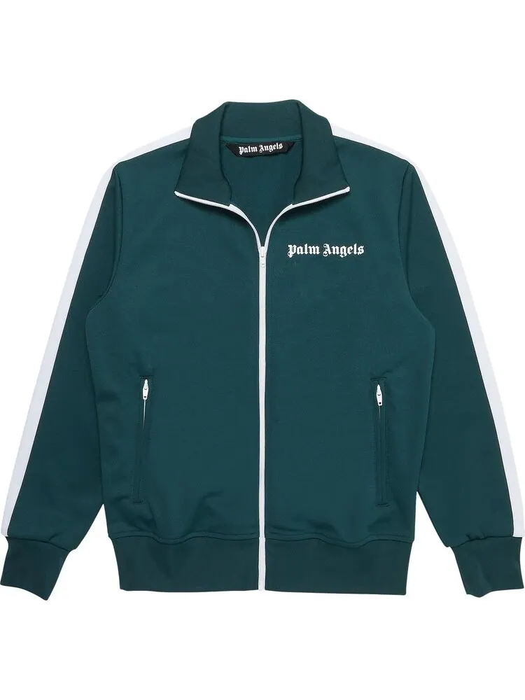 Куртка Palm Angels Classic Track Jacket 'Green/White' — изображение 1 из 3, зеленый
