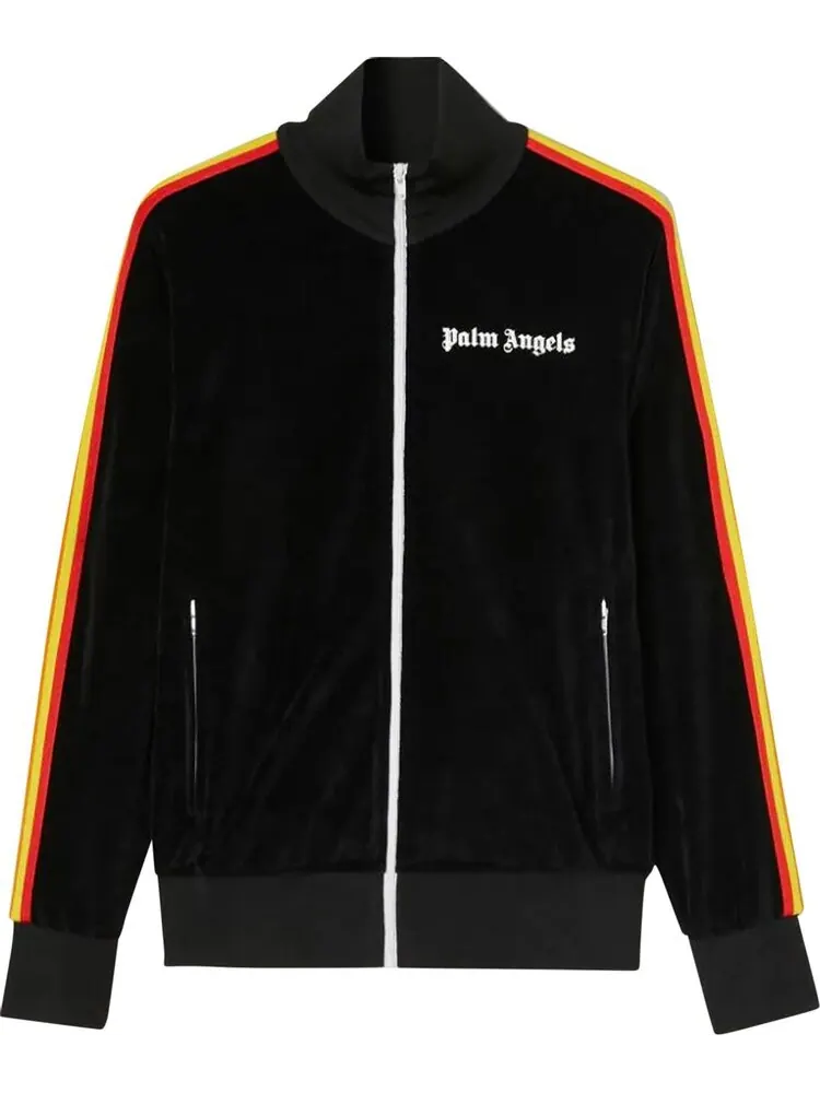 Куртка Palm Angels Rainbow Chenille Track Jacket 'Black/White' — изображение 1 из 1, черный