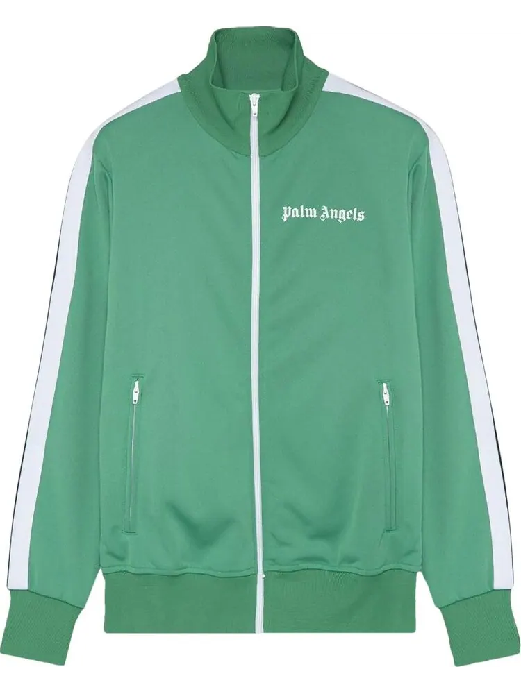 Куртка Palm Angels Classic Track Jacket 'Green/White' — изображение 1 из 2, зеленый