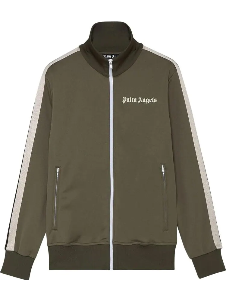 Куртка Palm Angels Classic Track Jacket 'Military/Off White' — изображение 1 из 2, зеленый