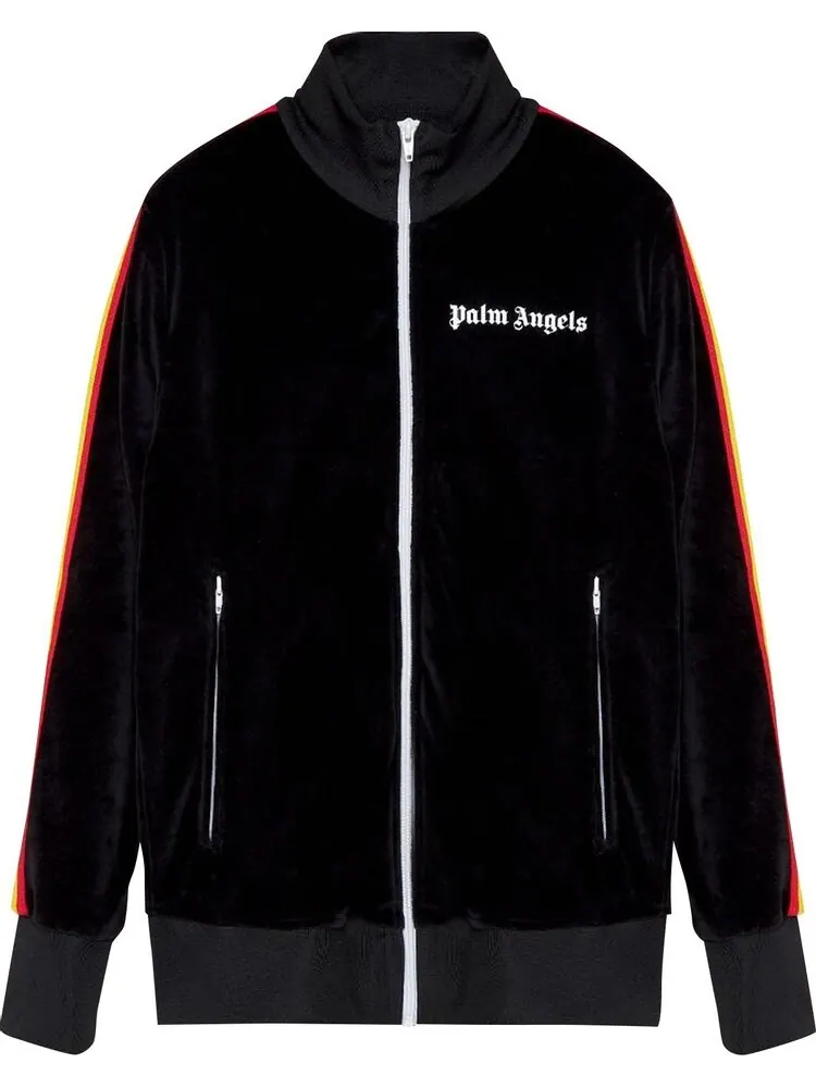 Куртка Palm Angels PA Rainbow Chenille Track Jacket 'Black' — изображение 1 из 2, черный