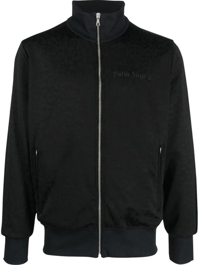 Куртка Palm Angels Tuxedo Leopard Track Jacket 'Black/White' — изображение 1 из 1, черный