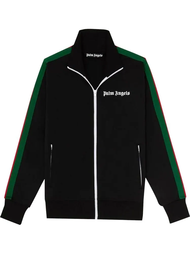 Куртка Palm Angels College Track Jacket 'Black/White' — изображение 1 из 1, черный