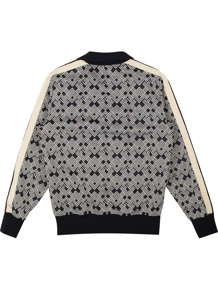 Куртка Palm Angels PA Jaquard Track Jacket 'Navy Blue/Off White' — изображение 2 из 2, синий