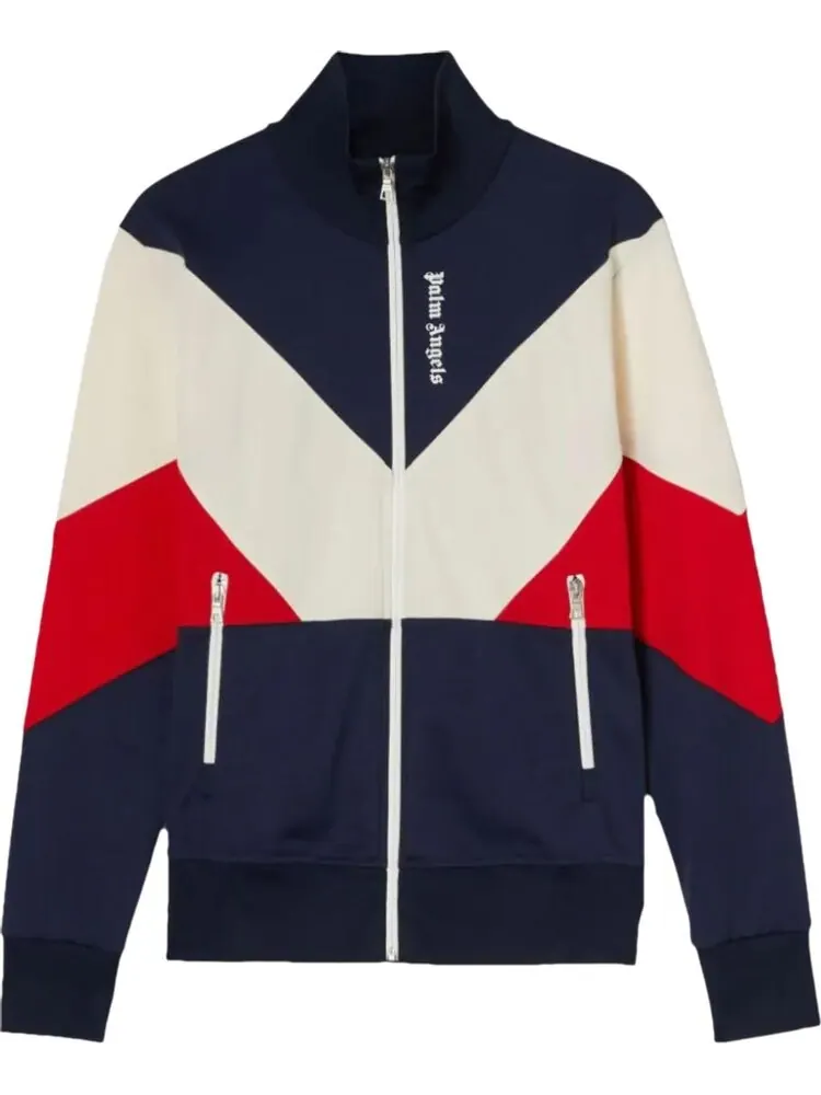 Куртка Palm Angels V Colorblock Track Jacket 'Navy Blue/White' — изображение 1 из 1, синий