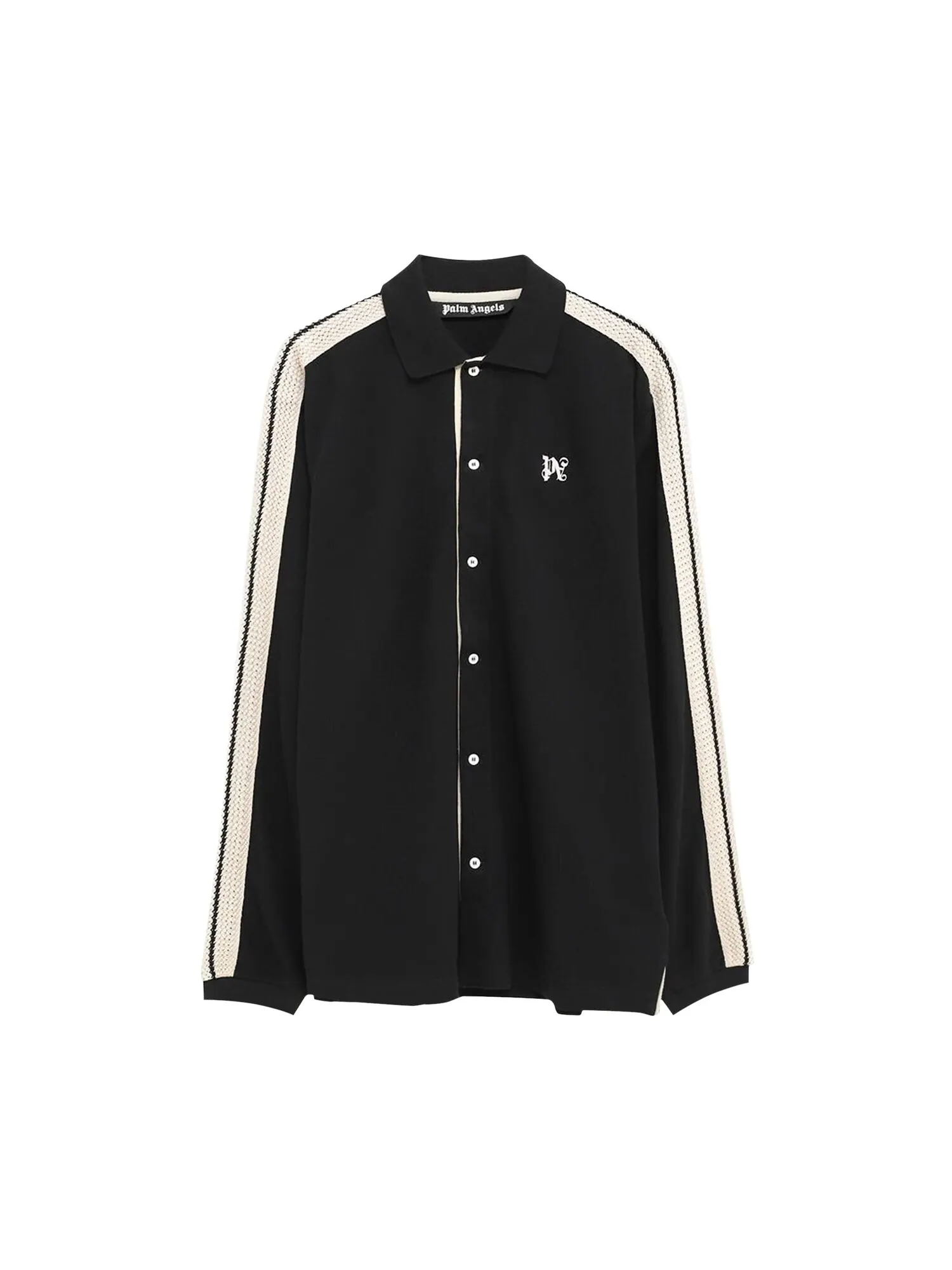 Спортивная рубашка из пике с монограммой Palm Angels — изображение 1 из 2, белый