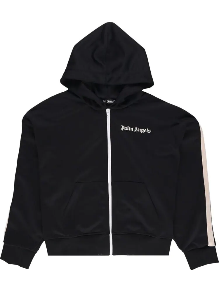 Худи Palm Angels Zip Track Hoodie 'Black' — изображение 1 из 2, черный