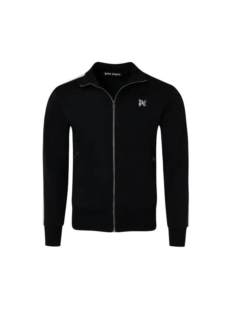 Куртка Palm Angels Monogram Track 'Black/Off White' — изображение 1 из 2, черный