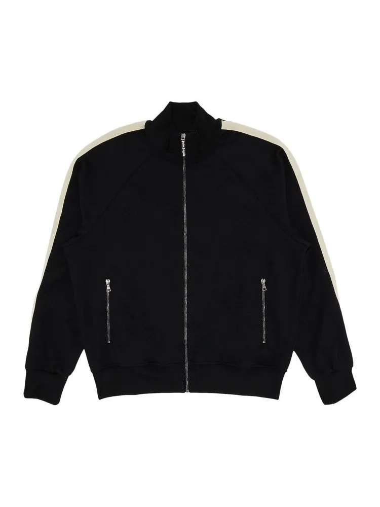 Спортивная куртка Palm Angels Performance Zip-Up Track Jacket — изображение 1 из 3, черный/оранжевый