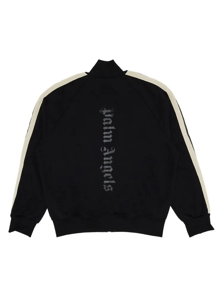 Спортивная куртка Palm Angels Performance Zip-Up Track Jacket — изображение 2 из 3, черный/оранжевый
