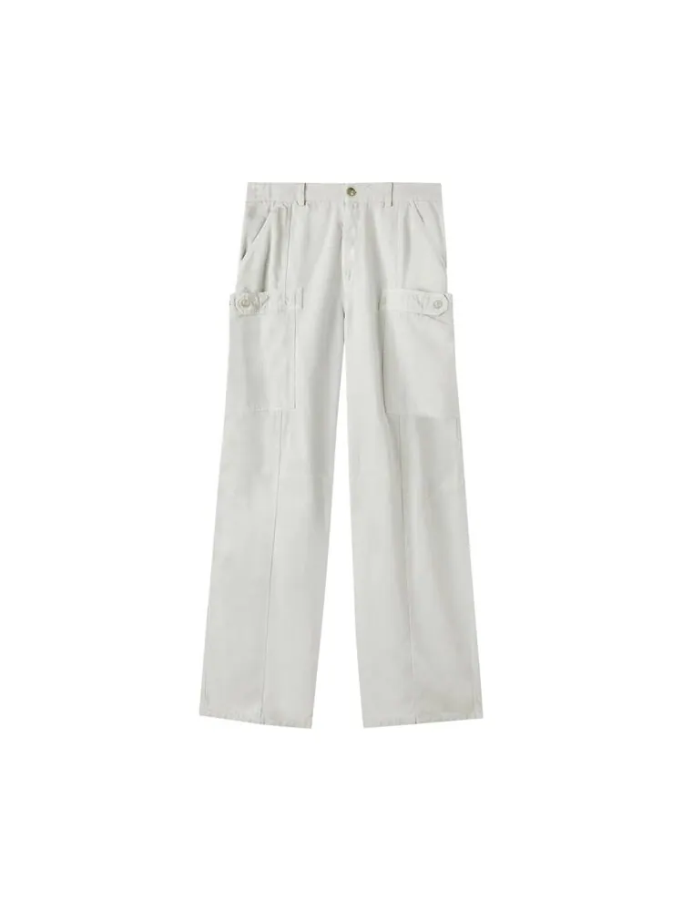 Брюки Palm Angels Monogram Pockets Pants — изображение 1 из 1, светлый серый