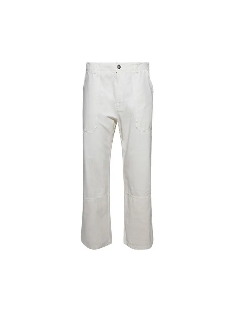 Брюки Palm Angels Monogram Workwear Pants 'Off White' — 1