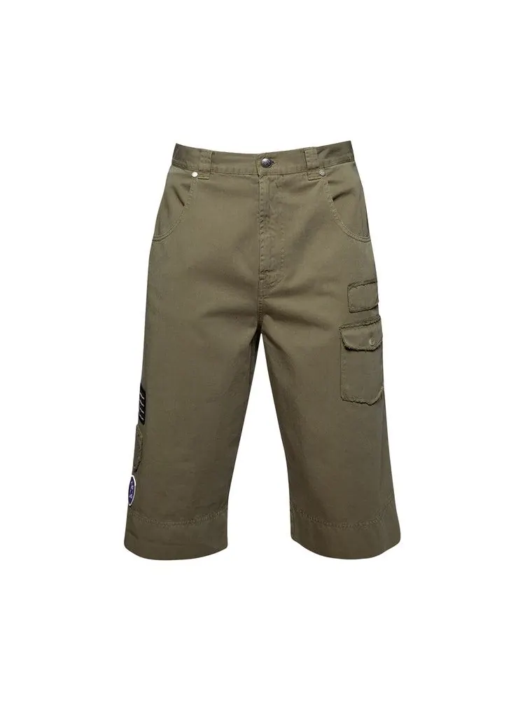 Шорты Palm Angels Military Patch Bermuda Shorts — изображение 1 из 1, зеленый