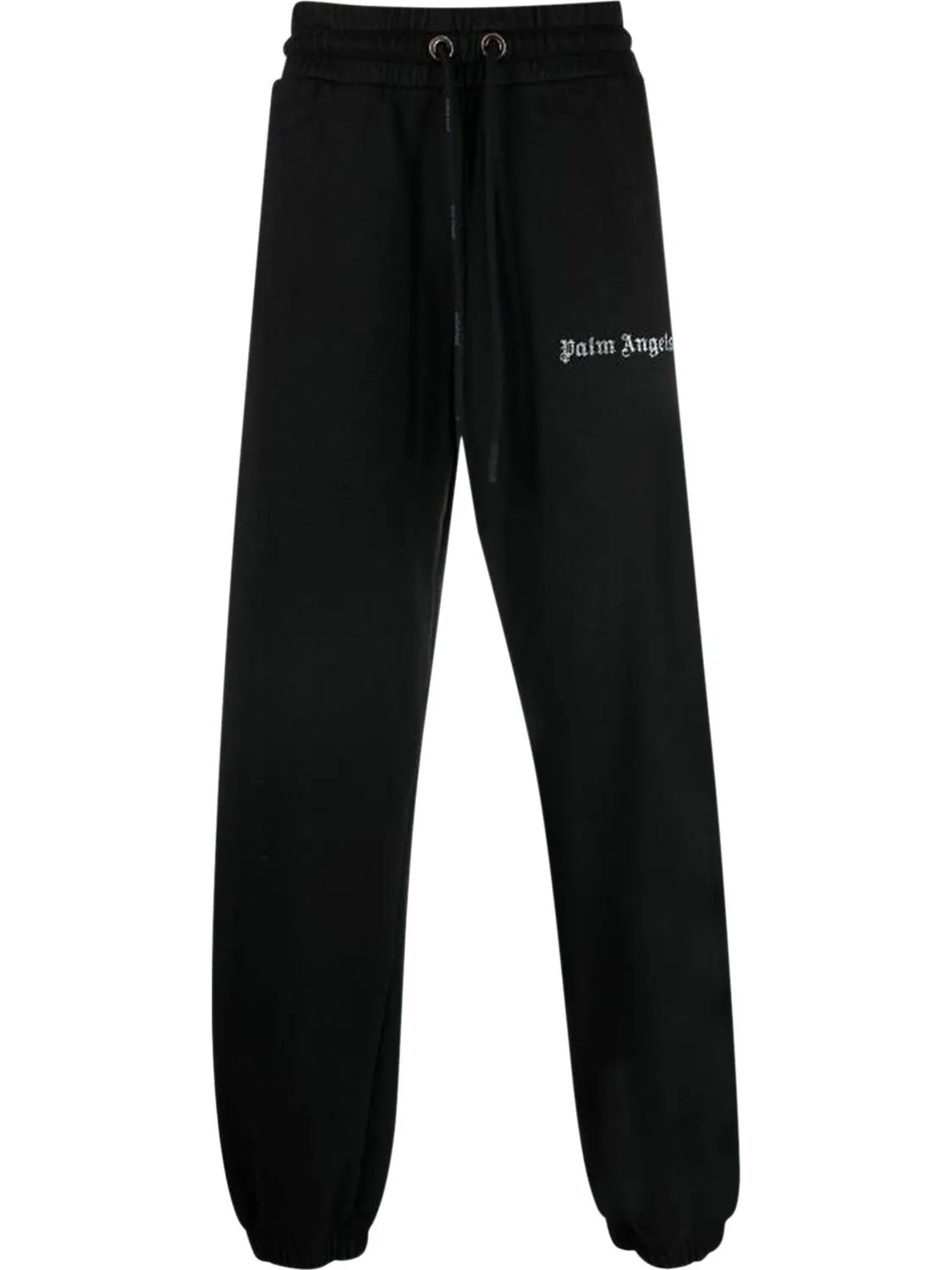 Спортивные брюки Palm Angels PXP Shiny Sweatpants 'Black/Silver' — изображение 1 из 1, черный