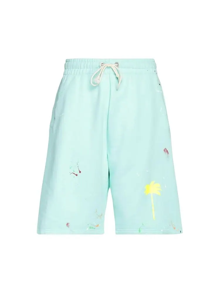 Спортивные шорты Palm Angels Painted Sweatshort Seafoam/Yellow — изображение 1 из 1, желтый