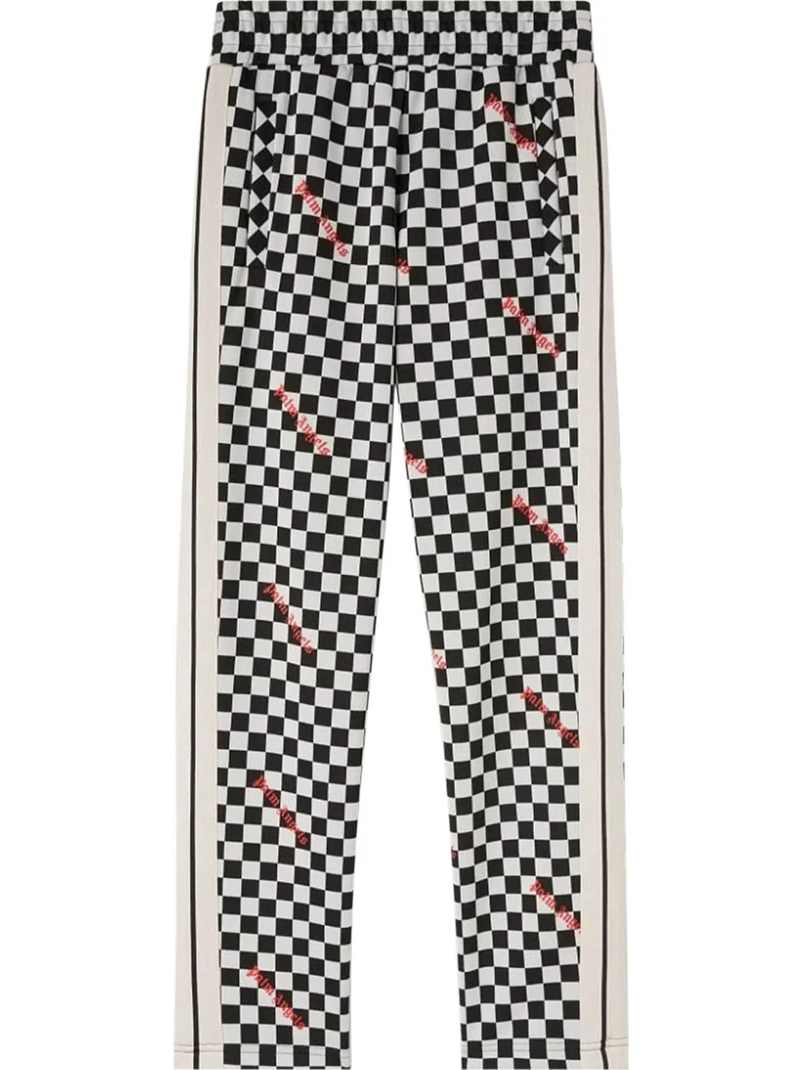 Брюки Palm Angels Jacquard Damier Classic Track Pants 'Black/Red' — изображение 1 из 1, черный