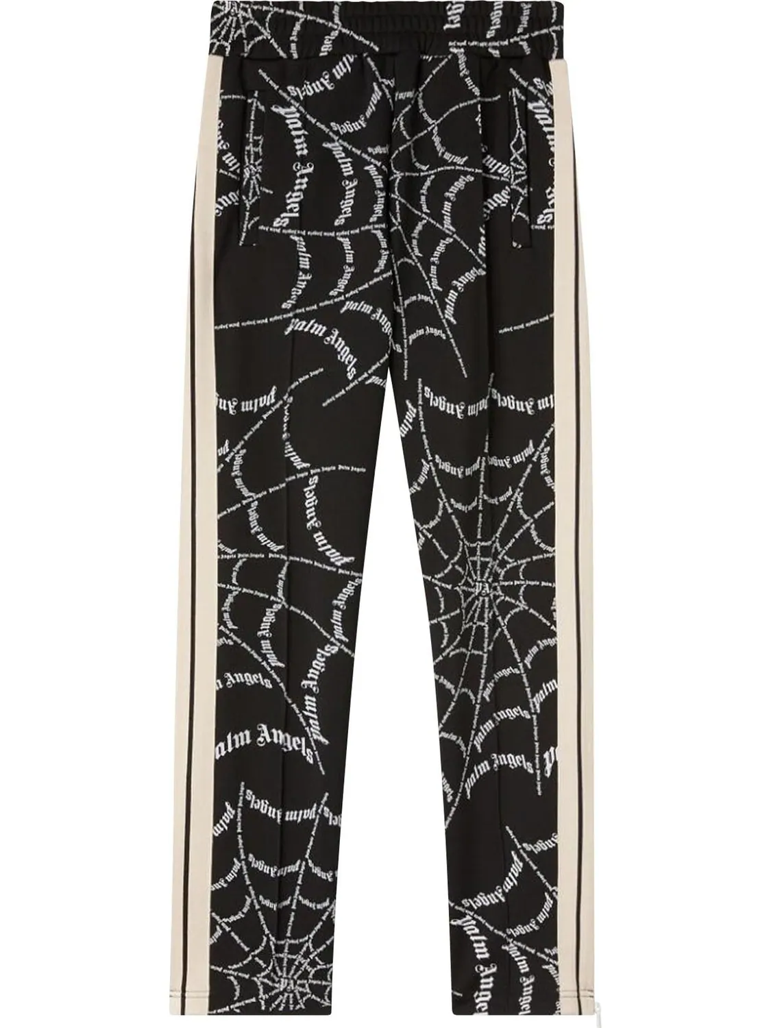Брюки Palm Angels Spider Web Classic Track Pant 'Black/Off White' — изображение 1 из 1, черный